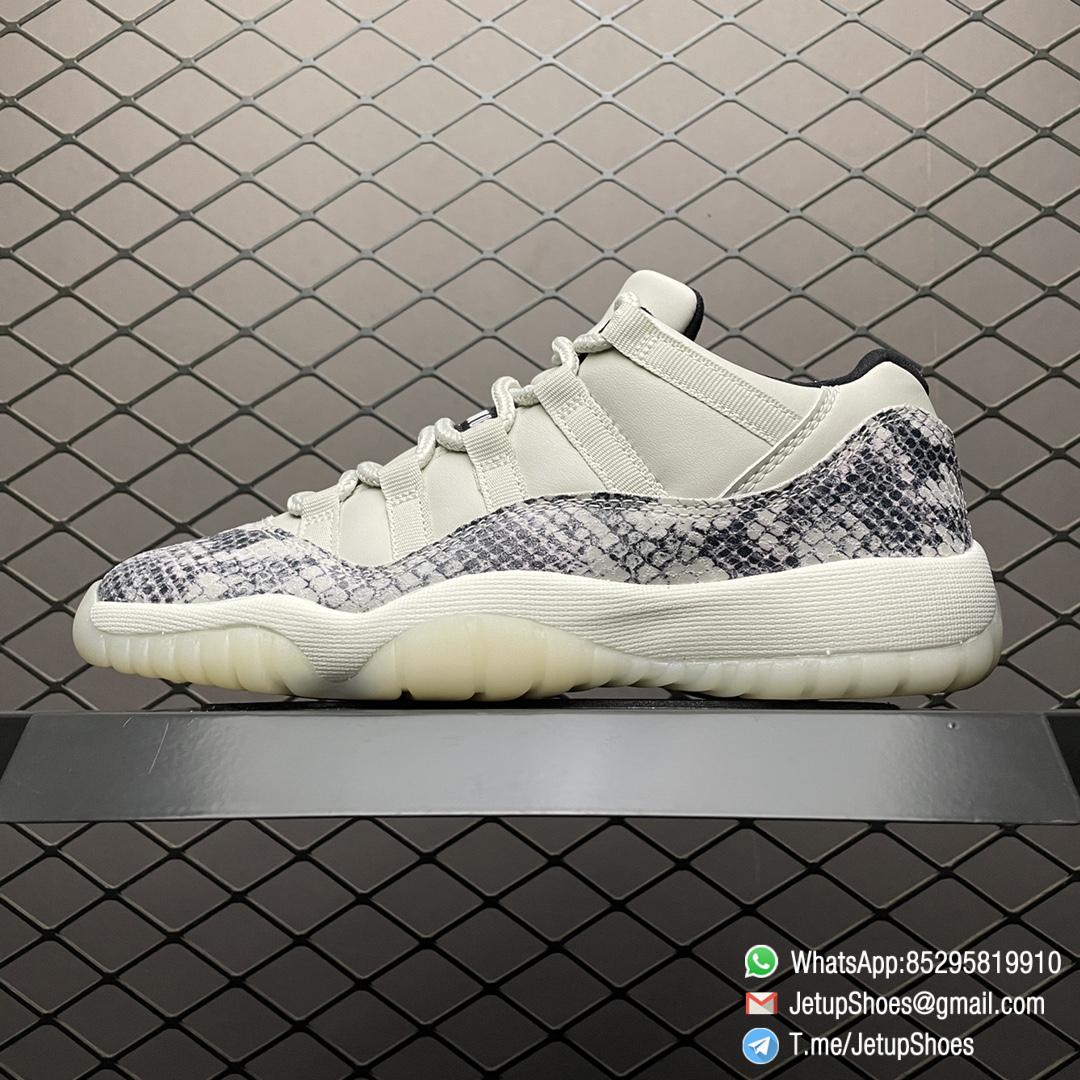 Top Qualtiy Replica Womens Air Jordan 11 Retro Low GS Light Bone Snakeskin Sneaker Best Qualtiy Repsnkrs 01