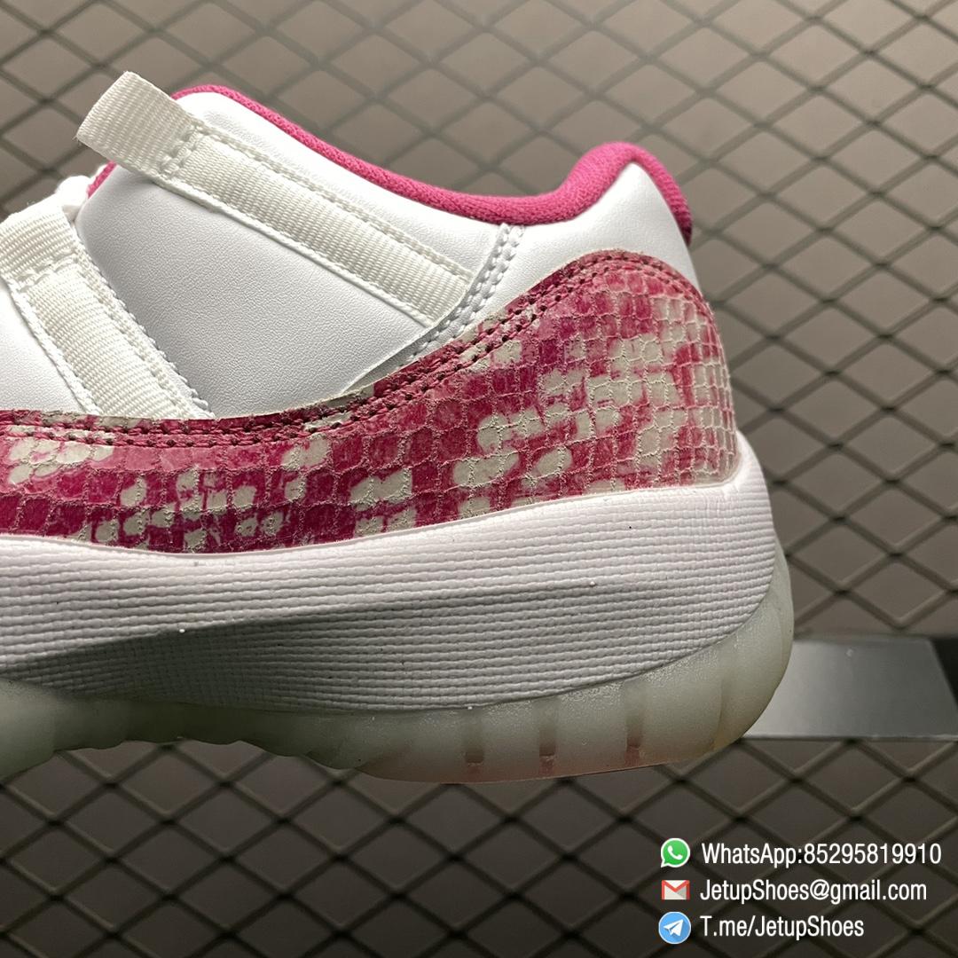 Top RepSneakers Womens Air Jordan 11 Retro Low Pink Snakeskin Sneakers SKU AH7860 106 The Highese Quality Snkrs 04