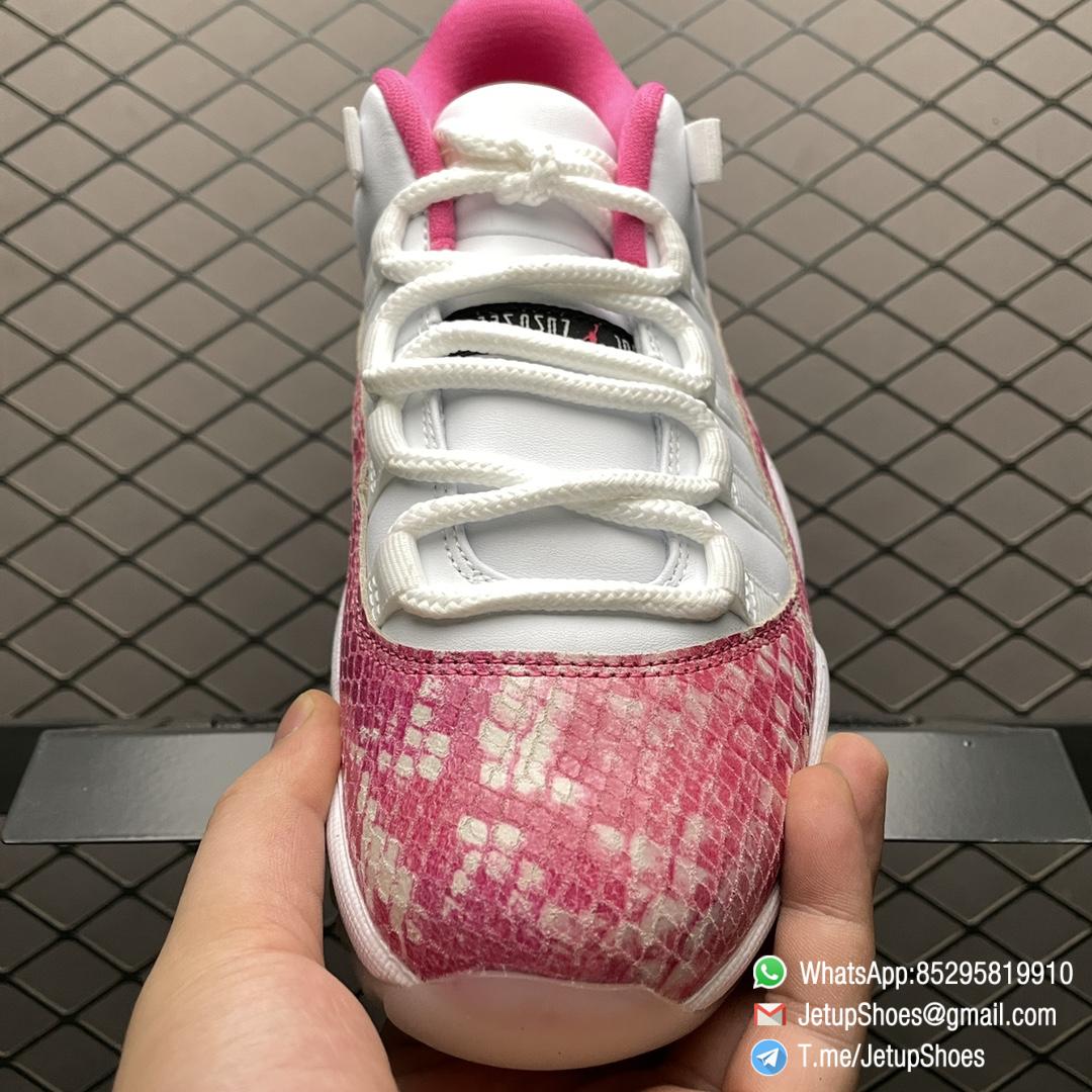 Top RepSneakers Womens Air Jordan 11 Retro Low Pink Snakeskin Sneakers SKU AH7860 106 The Highese Quality Snkrs 05 Top RepSneakers Womens Air Jordan 11 Retro Low Pink Snakeskin Sneakers SKU AH7860 106 The Highese Quality Snkrs 05