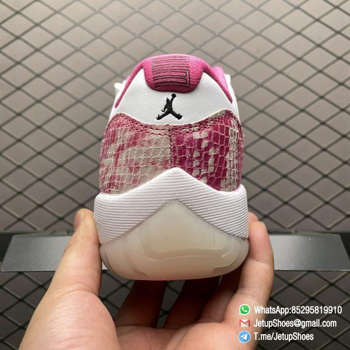 Top RepSneakers Womens Air Jordan 11 Retro Low Pink Snakeskin Sneakers SKU AH7860 106 The Highese Quality Snkrs 06