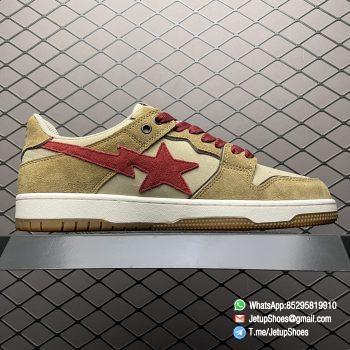 RepSneakers 2021 BAPE Sneakers Sk8 Sta Low Wheat Red SKU 1G70191030 Top Quality Rep Bape Sk8 Sta To Nigo 02