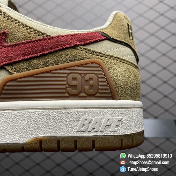 RepSneakers 2021 BAPE Sneakers Sk8 Sta Low Wheat Red SKU 1G70191030 Top Quality Rep Bape Sk8 Sta To Nigo 08