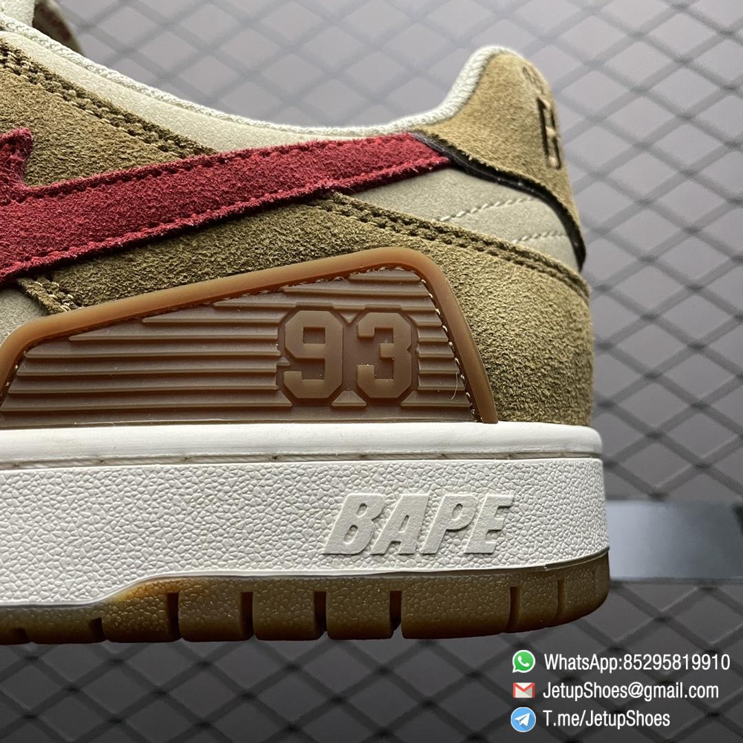 RepSneakers 2021 BAPE Sneakers Sk8 Sta Low Wheat Red SKU 1G70191030 Top Quality Rep Bape Sk8 Sta To Nigo 08