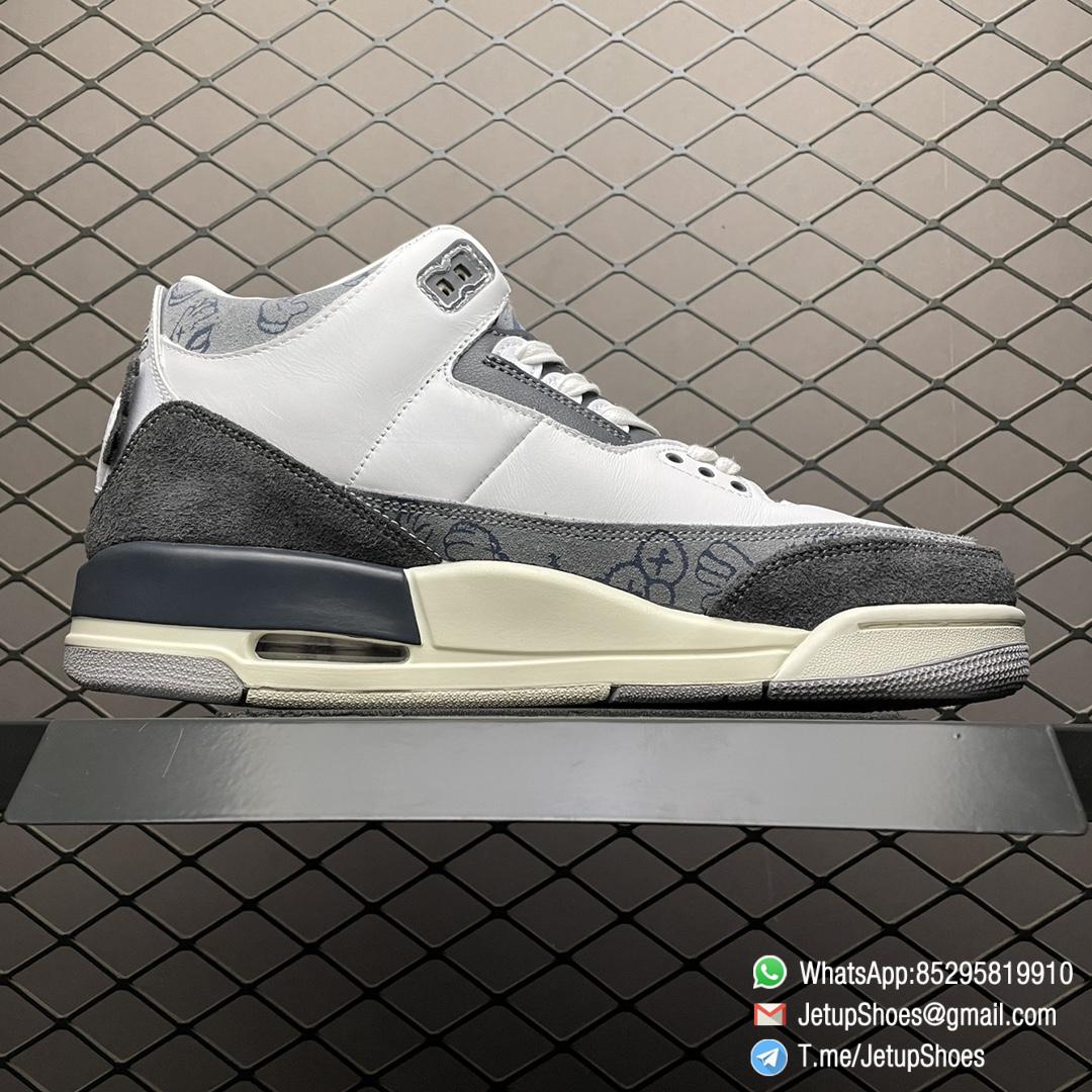 RepSneakers New Release KAWS x Air Jordan 3 Grey White Sneakers Best Quality RepSNKRS 02