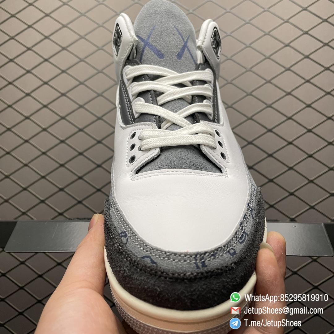 RepSneakers New Release KAWS x Air Jordan 3 Grey White Sneakers Best Quality RepSNKRS 03