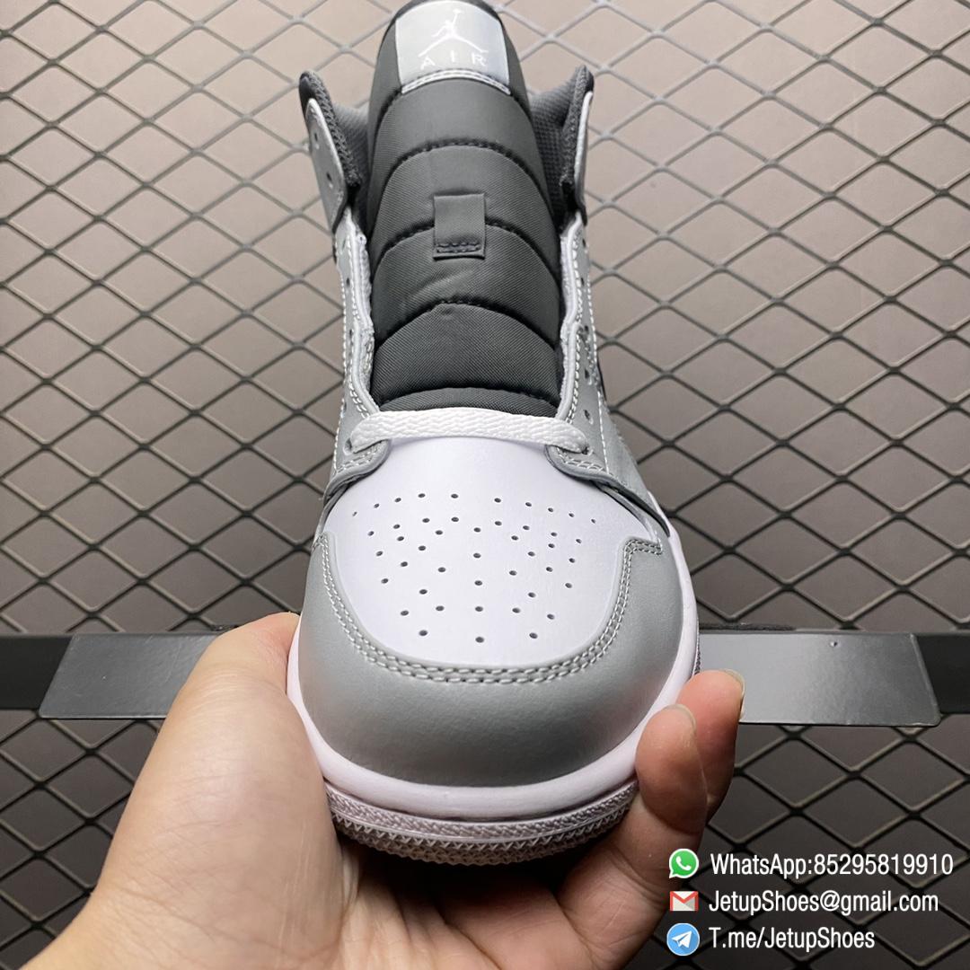 Replica Air Jordan 1 Mid Light Smoke Grey Basketball Shoes SKU 54724 078 Top Quality RepSneakers 03
