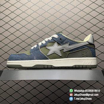 RepSneakers Human Made Bape Sta Sk8 To Nigo Low Army Green SKU 1G70191030 Top Quality Rep Bape Sneakers 01
