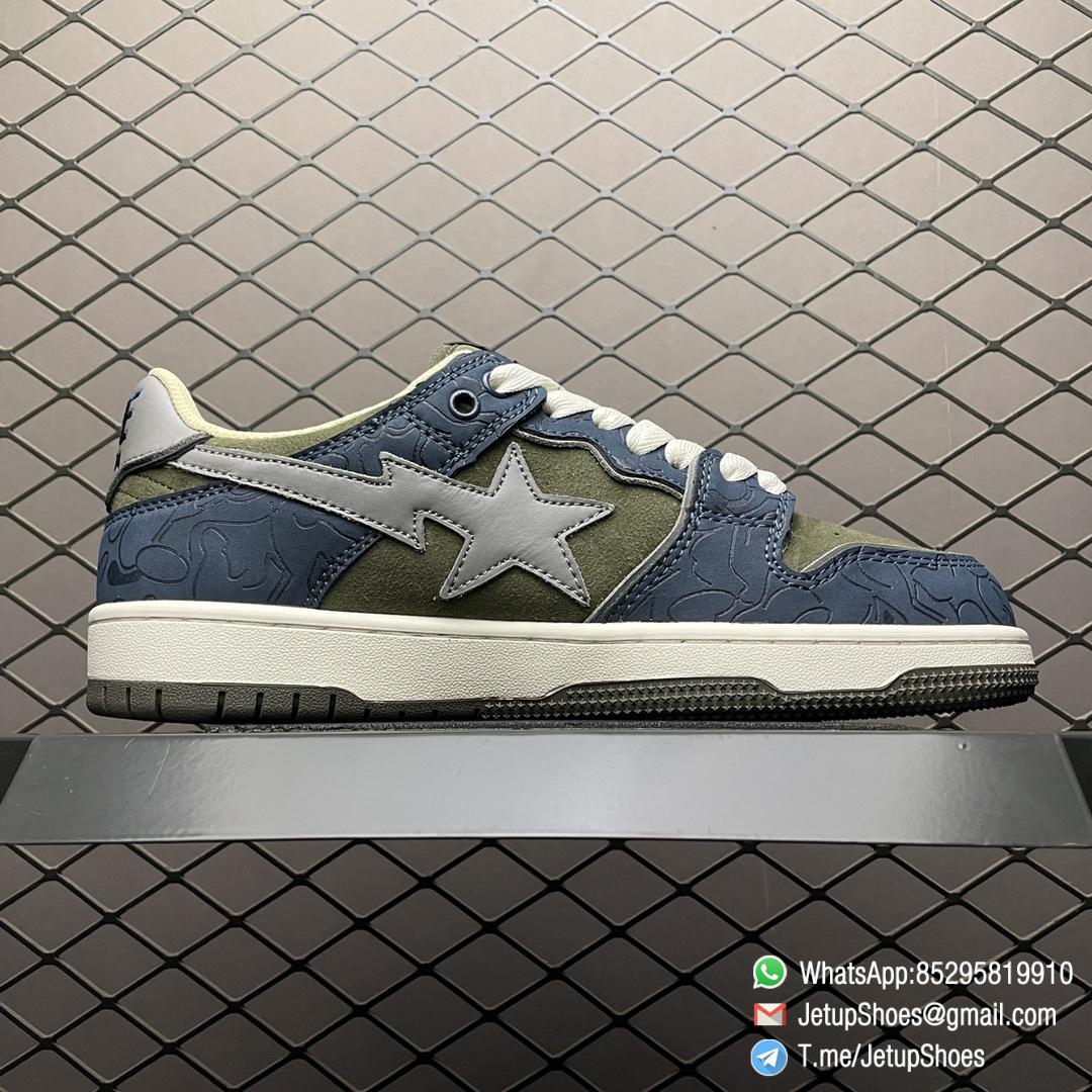 RepSneakers Human Made Bape Sta Sk8 To Nigo Low Army Green SKU 1G70191030 Top Quality Rep Bape Sneakers 02