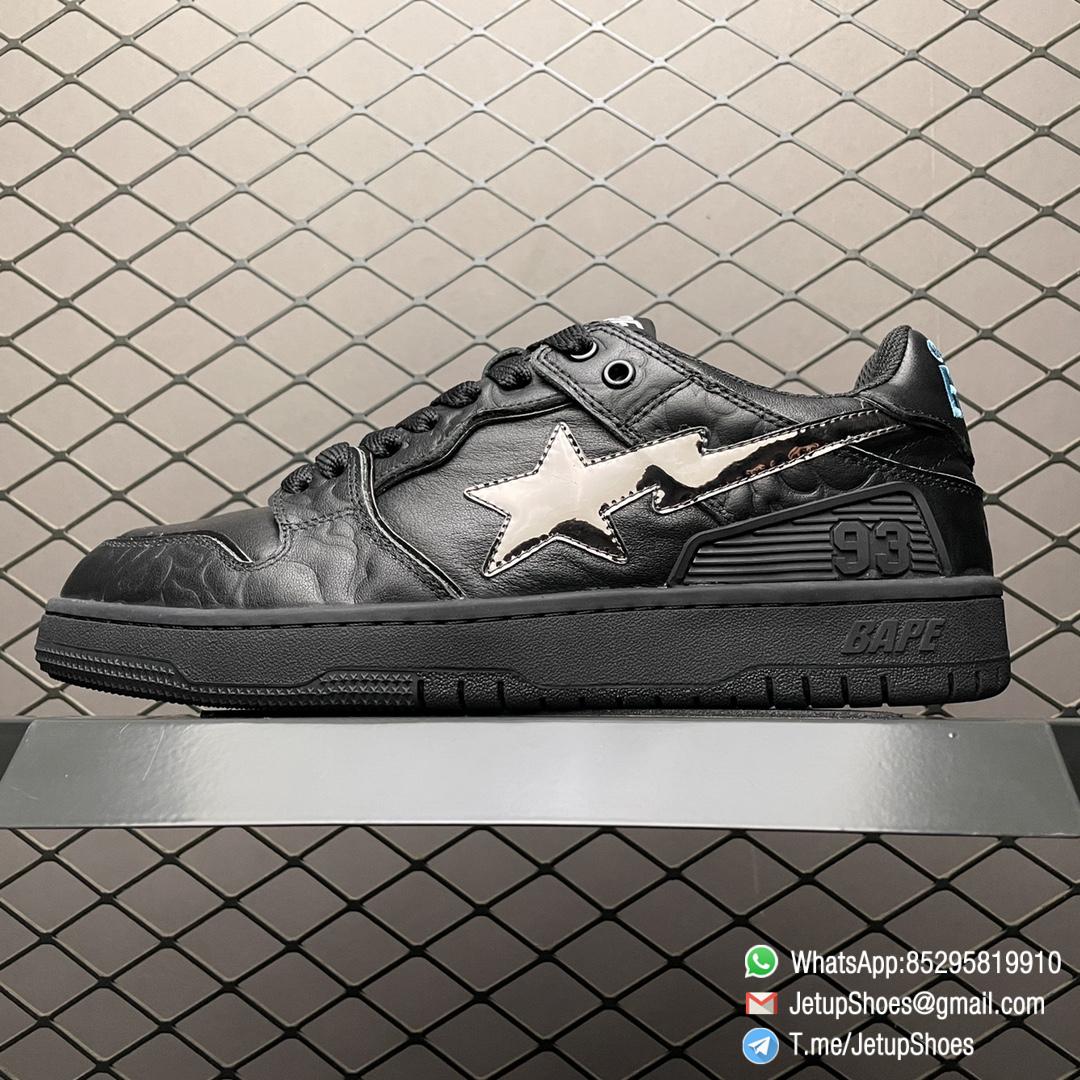 Best Quality Replica Bape Sk8 Sta Low Black Skateboarding Sneakers SKU 1H80191012 BLK 1