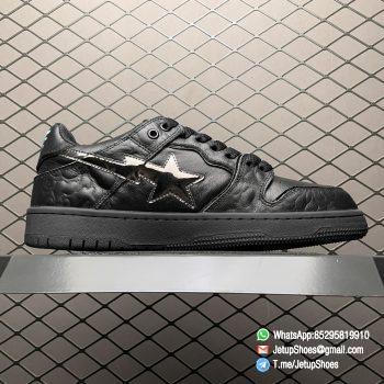 Best Quality Replica Bape Sk8 Sta Low Black Skateboarding Sneakers SKU 1H80191012 BLK 2