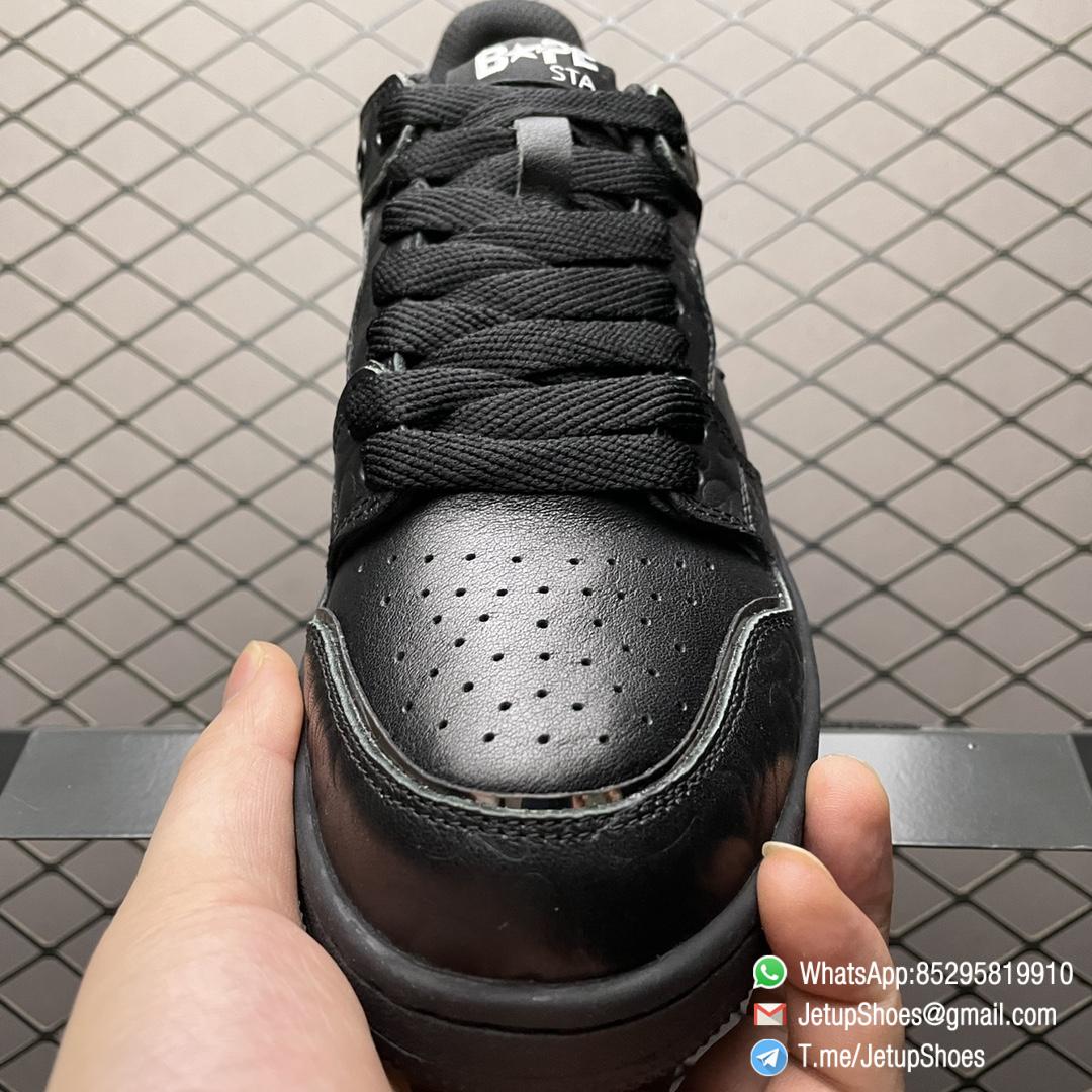 Best Quality Replica Bape Sk8 Sta Low Black Skateboarding Sneakers SKU 1H80191012 BLK 3