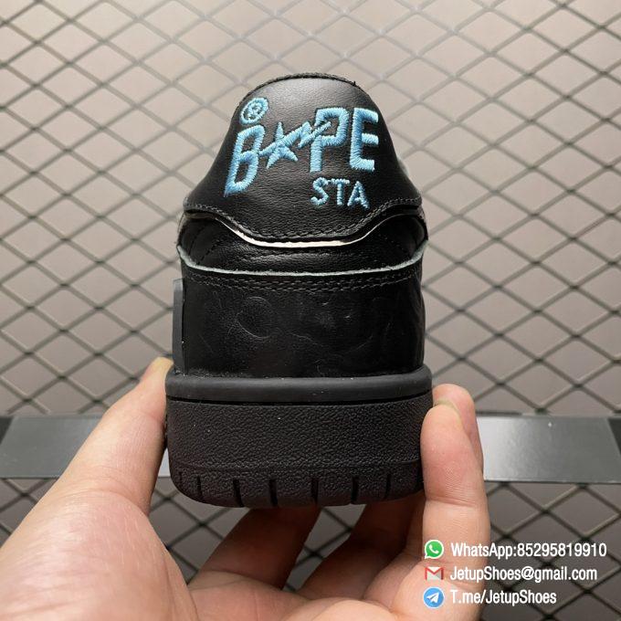 Best Quality Replica Bape Sk8 Sta Low Black Skateboarding Sneakers SKU 1H80191012 BLK 4
