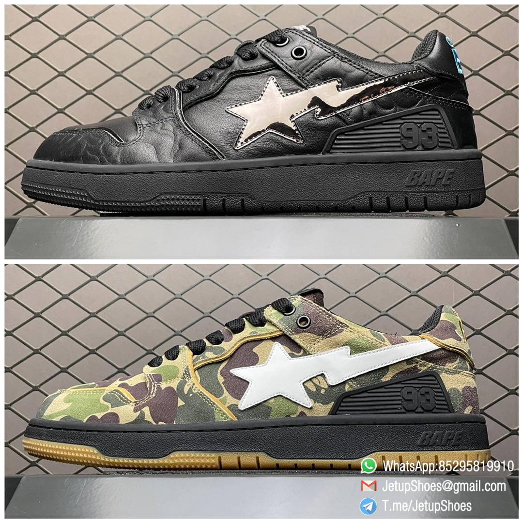 Best Quality Replica Bape Sk8 Sta Low Black Skateboarding Sneakers SKU 1H80191012 BLK 9 Best Quality Replica Bape Sk8 Sta Low Black Skateboarding Sneakers SKU 1H80191012 BLK 9