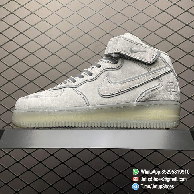 Best Replica AF1 Sneakers Reigning Champ X Nike Air Force 1 07 MID 3M Referect SKU GB1228185 01