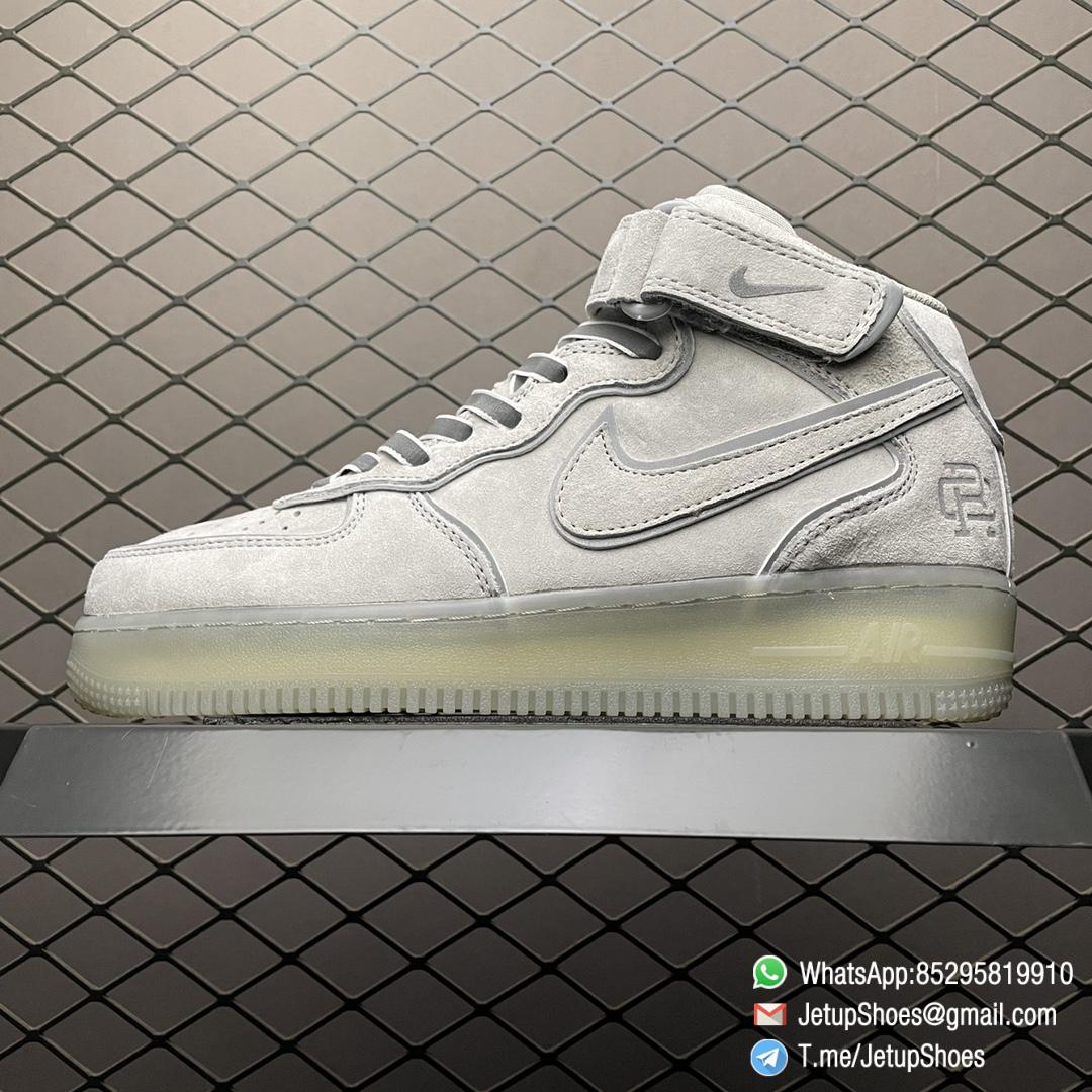 Best Replica AF1 Sneakers Reigning Champ X Nike Air Force 1 07 MID 3M Referect SKU GB1228185 01