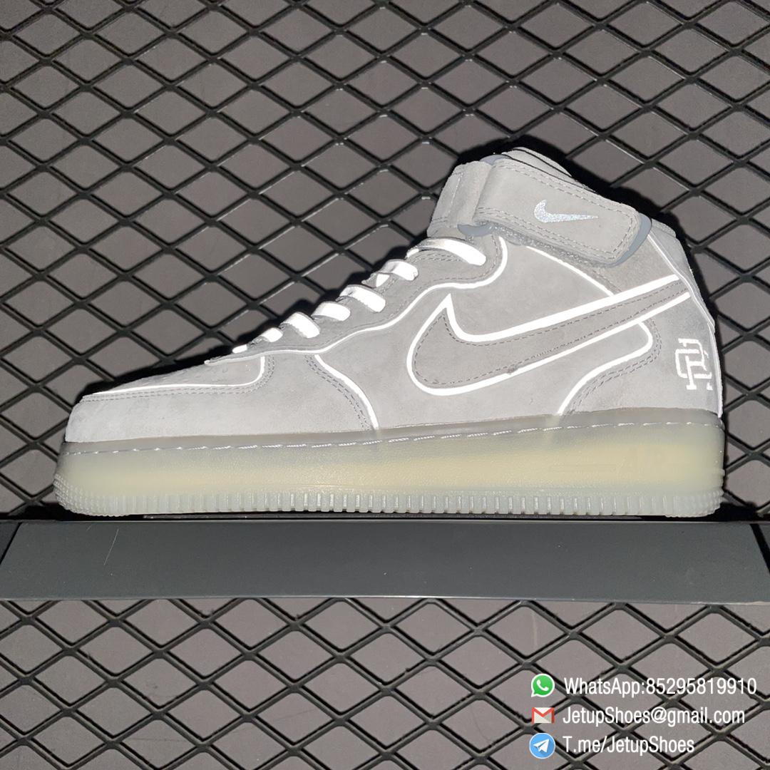 Best Replica AF1 Sneakers Reigning Champ X Nike Air Force 1 07 MID 3M Referect SKU GB1228185 02