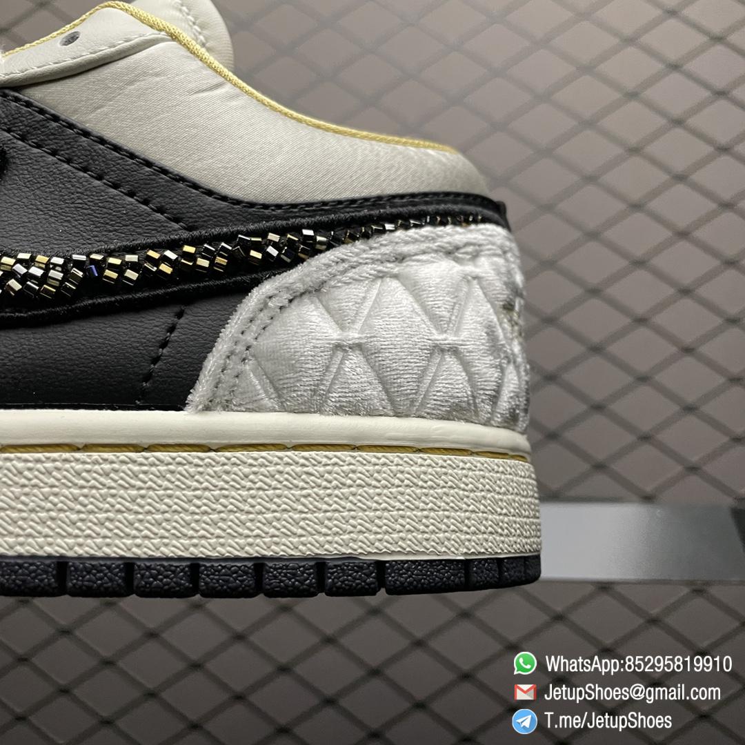 Best Replica Air Jordan 1 Low SE Beaded Swoosh SKU DV1762 001 6