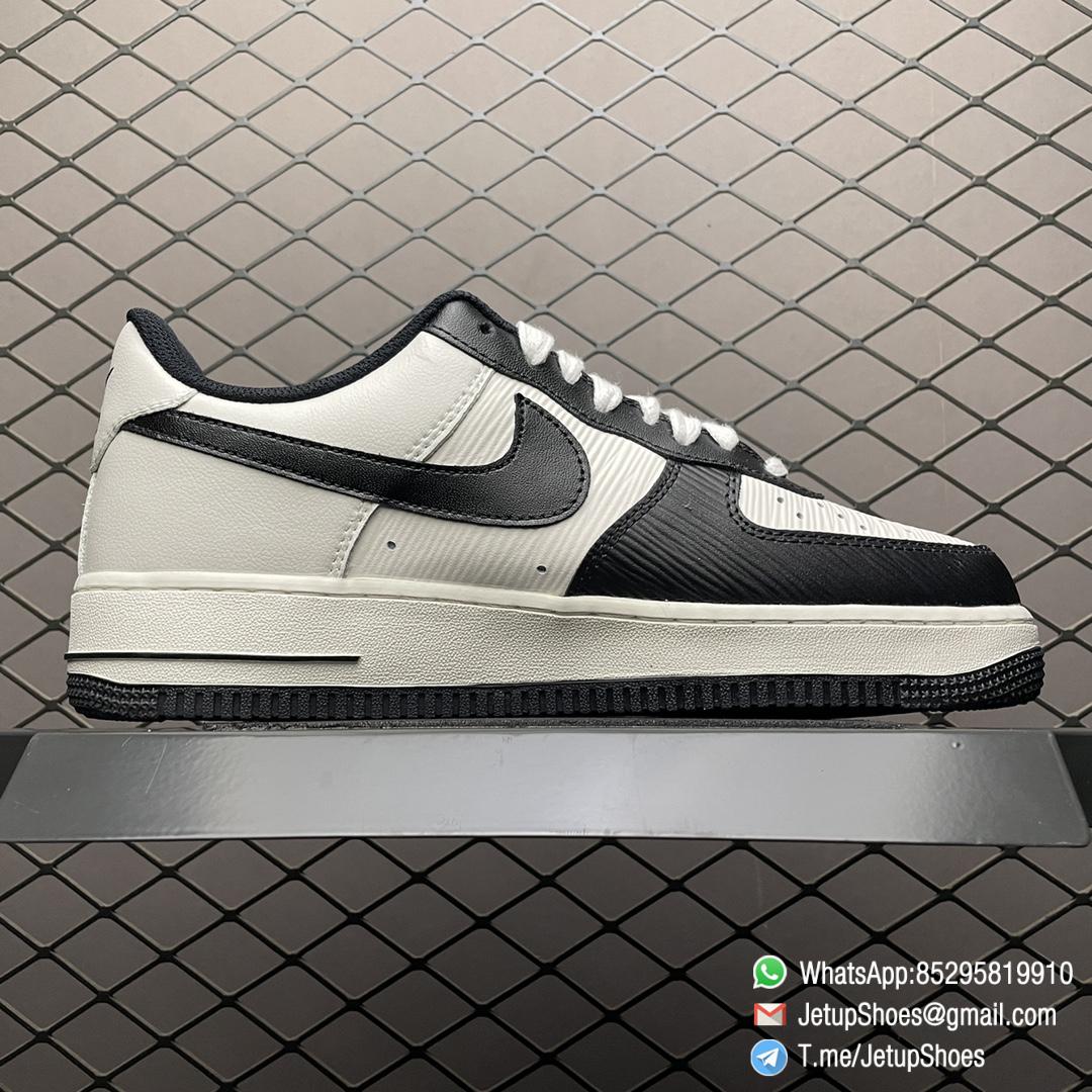 Best Replica Nike Air Force 1 07 LE Black White SKU CJ1391 121 Super Fake AF1 Sneakers 02