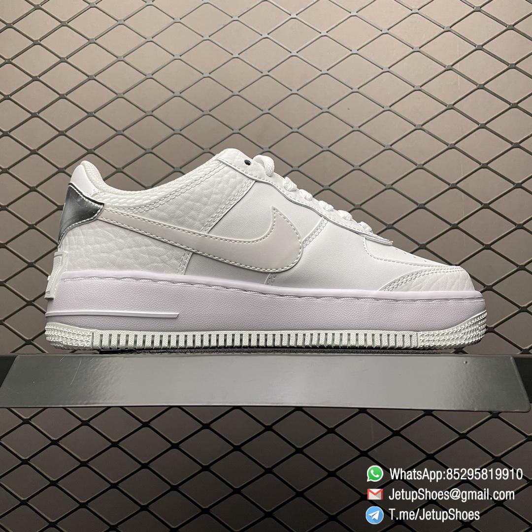 Best Replica Nike Wmns Air Force 1 Shadow White Metallic Silver SKU DQ8237 100 RepSNKRS 02