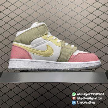 RepSneakers Air Jordan 1 Mid SE GS Pastel Grind SKU DJ0338 100 2