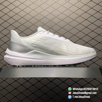 RepSneakers Nike Zoom Air Winflo 9 Running Shoes White Metallic Silver SKU DD8686 100 2