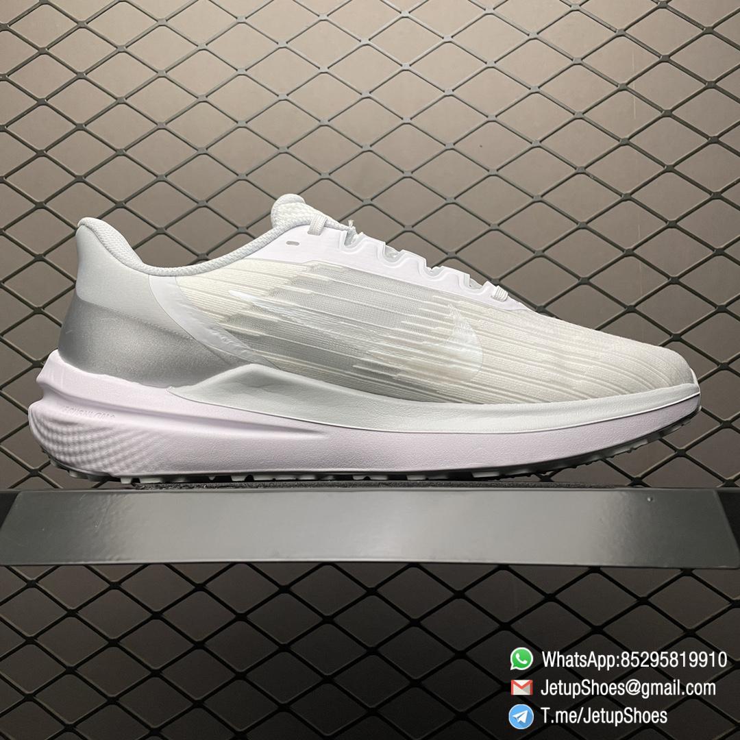 RepSneakers Nike Zoom Air Winflo 9 Running Shoes White Metallic Silver SKU DD8686 100 2