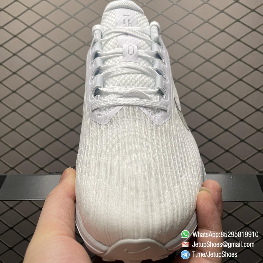 RepSneakers Nike Zoom Air Winflo 9 Running Shoes White Metallic Silver SKU DD8686 100 3