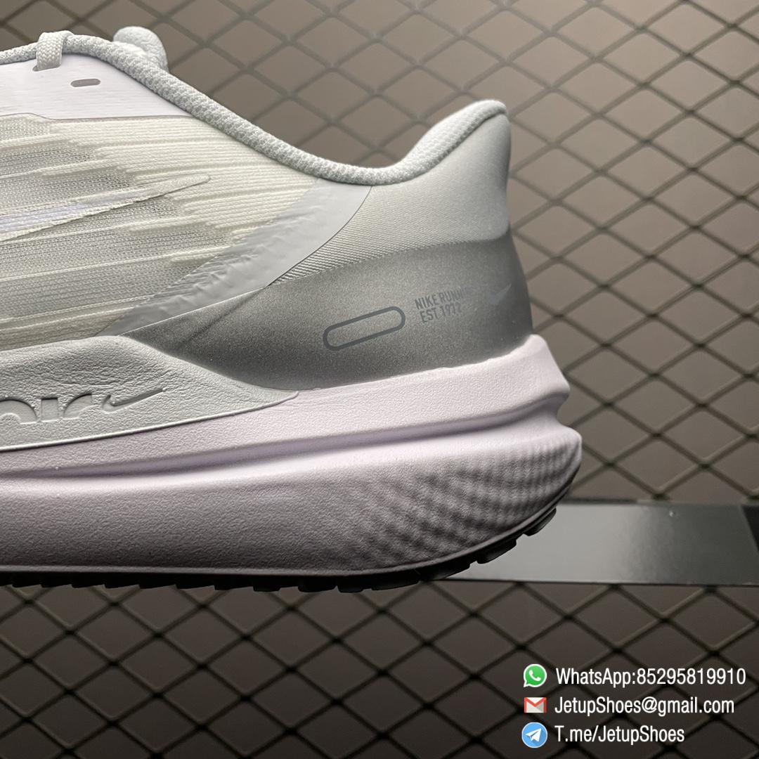 RepSneakers Nike Zoom Air Winflo 9 Running Shoes White Metallic Silver SKU DD8686 100 6