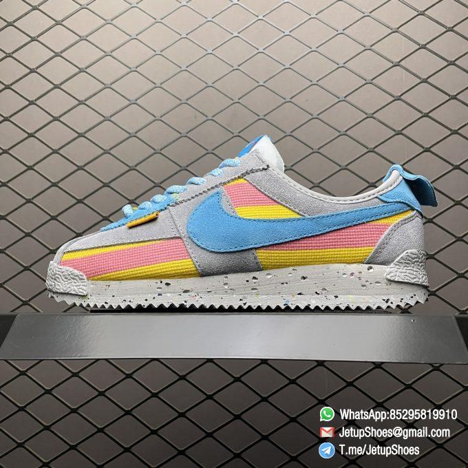 RepSneakers Union x Nike Cortez 50th Anniversary Running Shoes Grey Blue Yellow SKU DR1413 002 1