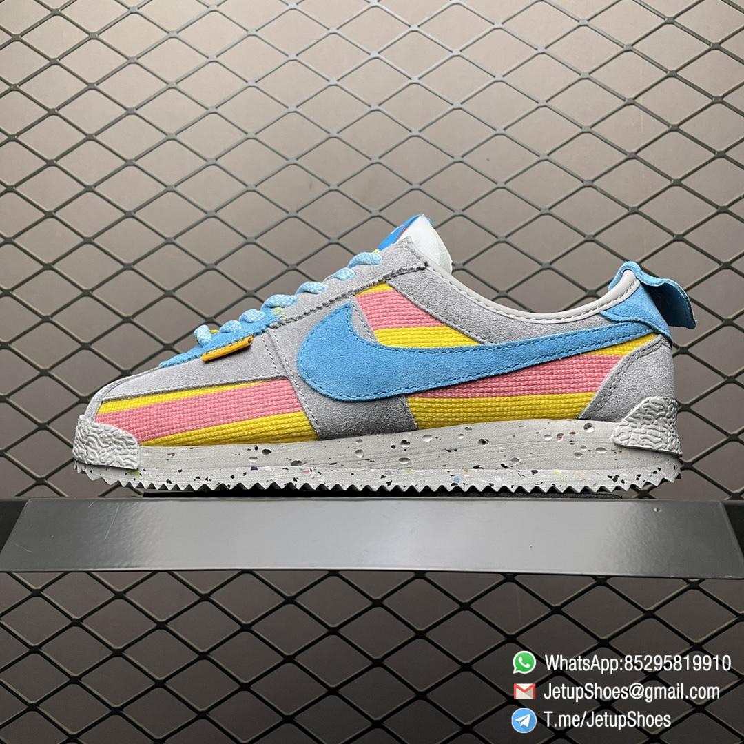 RepSneakers Union x Nike Cortez 50th Anniversary Running Shoes Grey Blue Yellow SKU DR1413 002 1