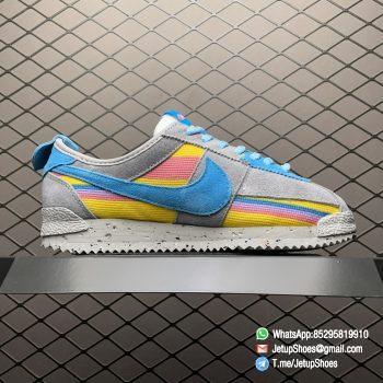 RepSneakers Union x Nike Cortez 50th Anniversary Running Shoes Grey Blue Yellow SKU DR1413 002 2