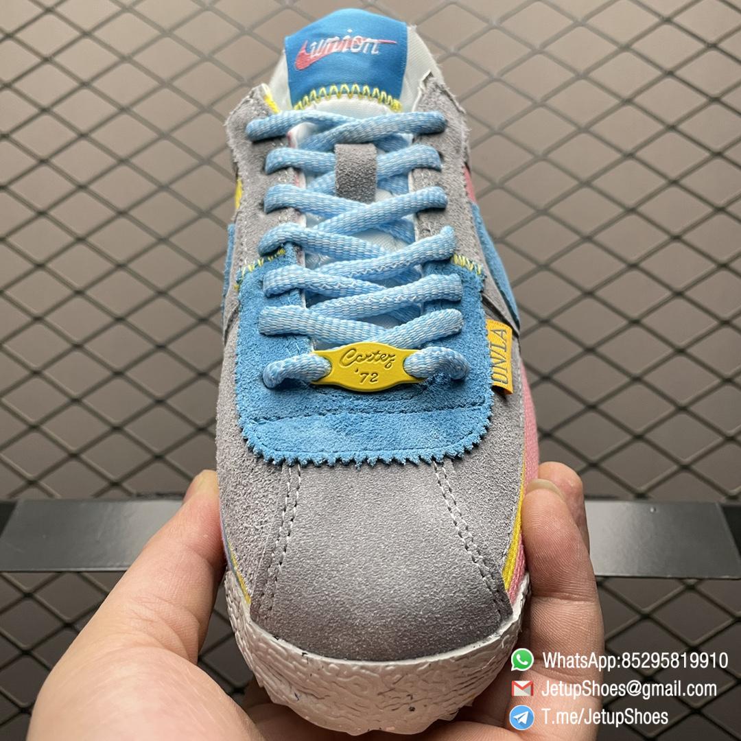 RepSneakers Union x Nike Cortez 50th Anniversary Running Shoes Grey Blue Yellow SKU DR1413 002 3