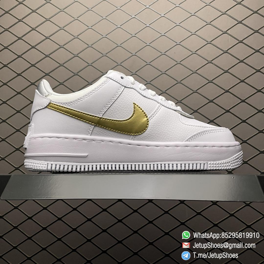 RepSneakers Wmns Air Force 1 Shadow White Metallic Gold SKU DM3064 100 02