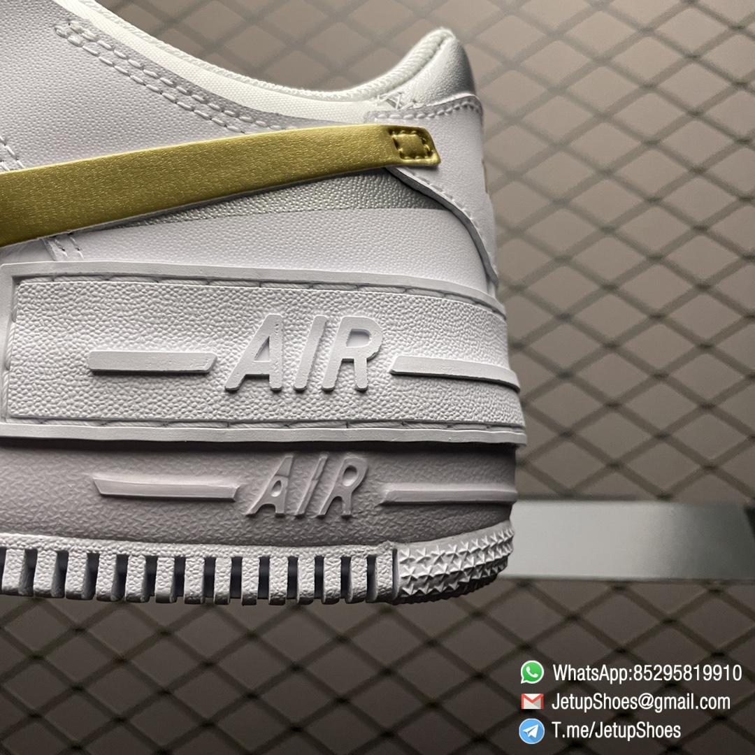 RepSneakers Wmns Air Force 1 Shadow White Metallic Gold SKU DM3064 100 06