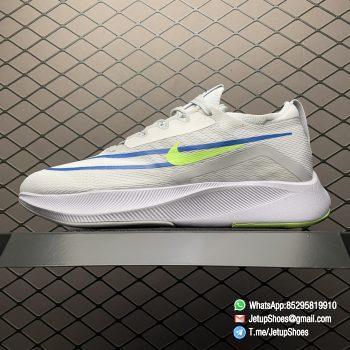 RepSneakers Zoom Fly 4 White Imperial Blue Lime Glow SKU CT2392 100 High Quality Replica Shoes 01