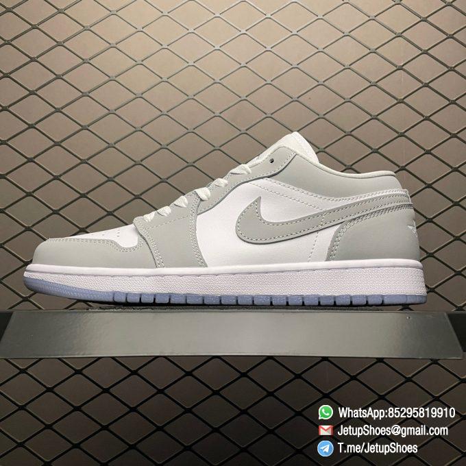 Top Clone Air Jordan 1 Low White Wolf Grey SKU DC0774 105 1