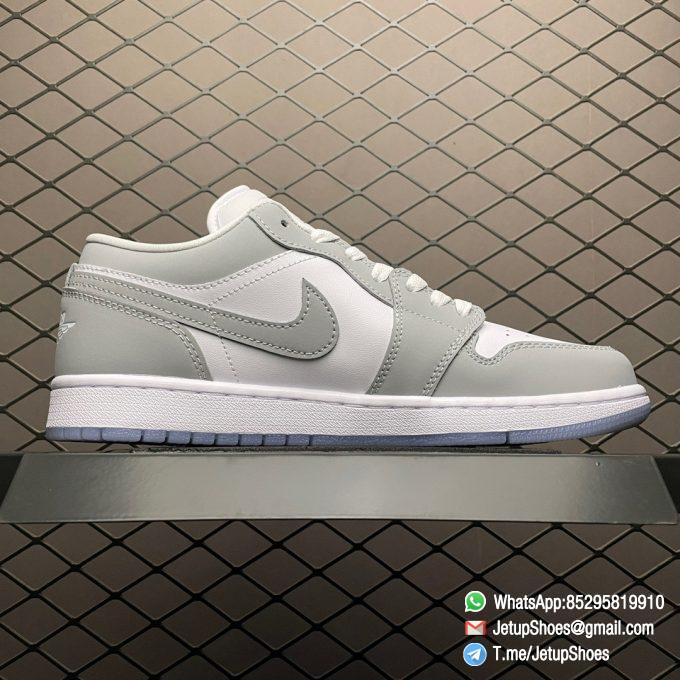 Top Clone Air Jordan 1 Low White Wolf Grey SKU DC0774 105 2