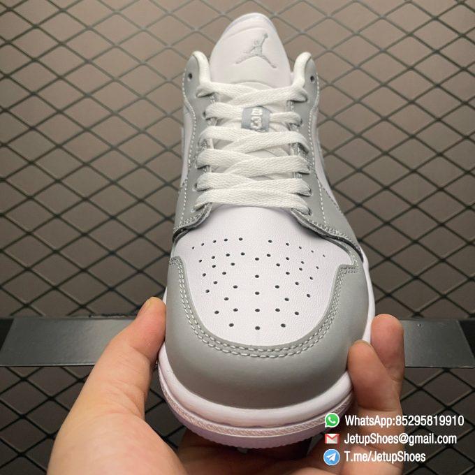 Top Clone Air Jordan 1 Low White Wolf Grey SKU DC0774 105 3