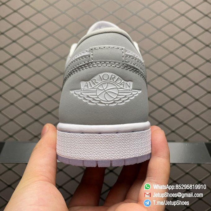 Top Clone Air Jordan 1 Low White Wolf Grey SKU DC0774 105 4