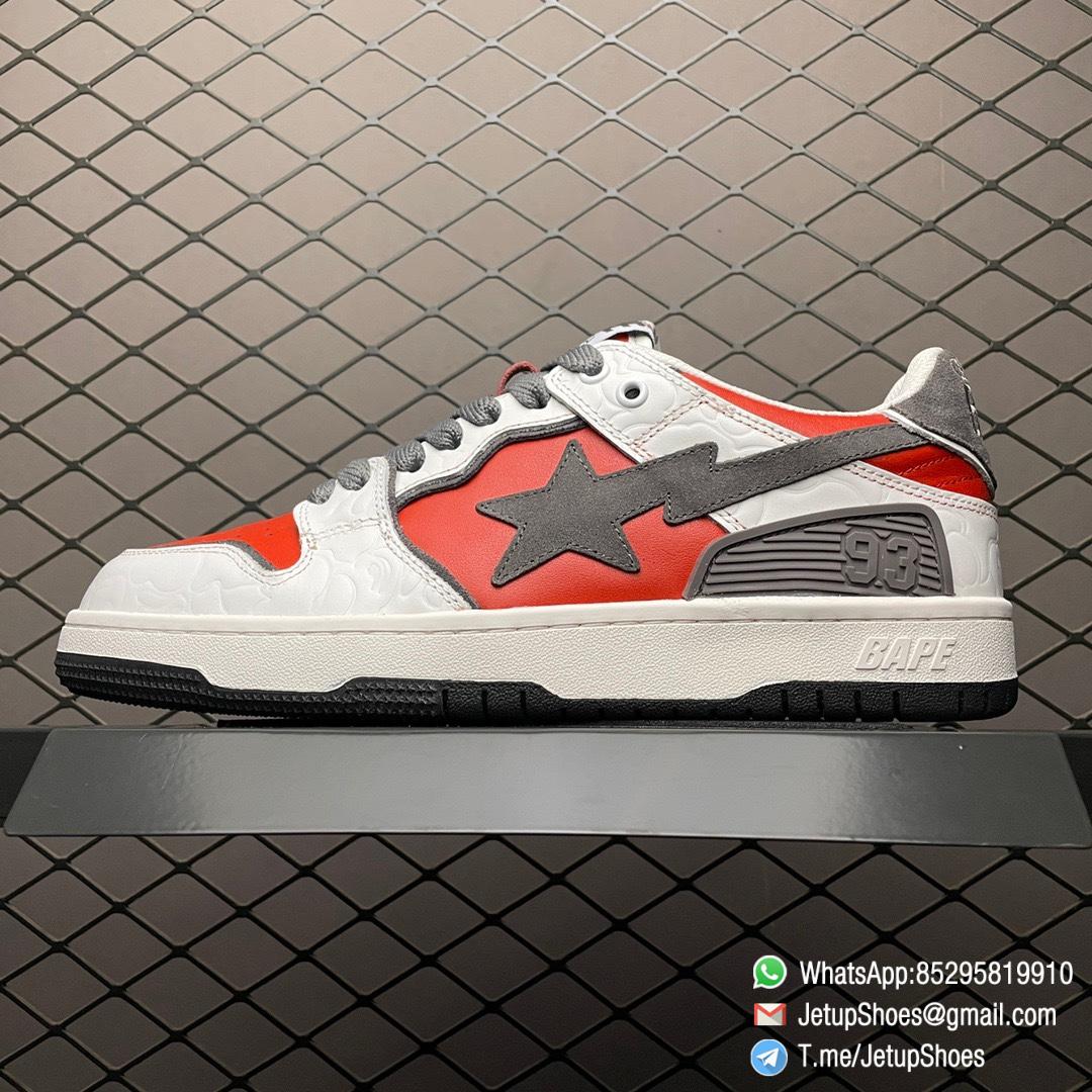 Top Replica Bape Sk8 Sta White Red Skateboarding Shoes SKU 1H80191017 RED 1 Top Replica Bape Sk8 Sta White Red Skateboarding Shoes SKU 1H80191017 RED 1