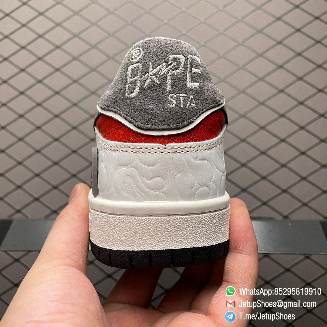 Top Replica Bape Sk8 Sta White Red Skateboarding Shoes SKU 1H80191017 RED 4 Top Replica Bape Sk8 Sta White Red Skateboarding Shoes SKU 1H80191017 RED 4