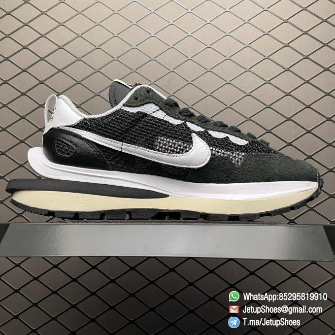Top Replica Sacai x VaporWaffle Black White Sneakers SKU CV1363 001 Quality Same as Original 2