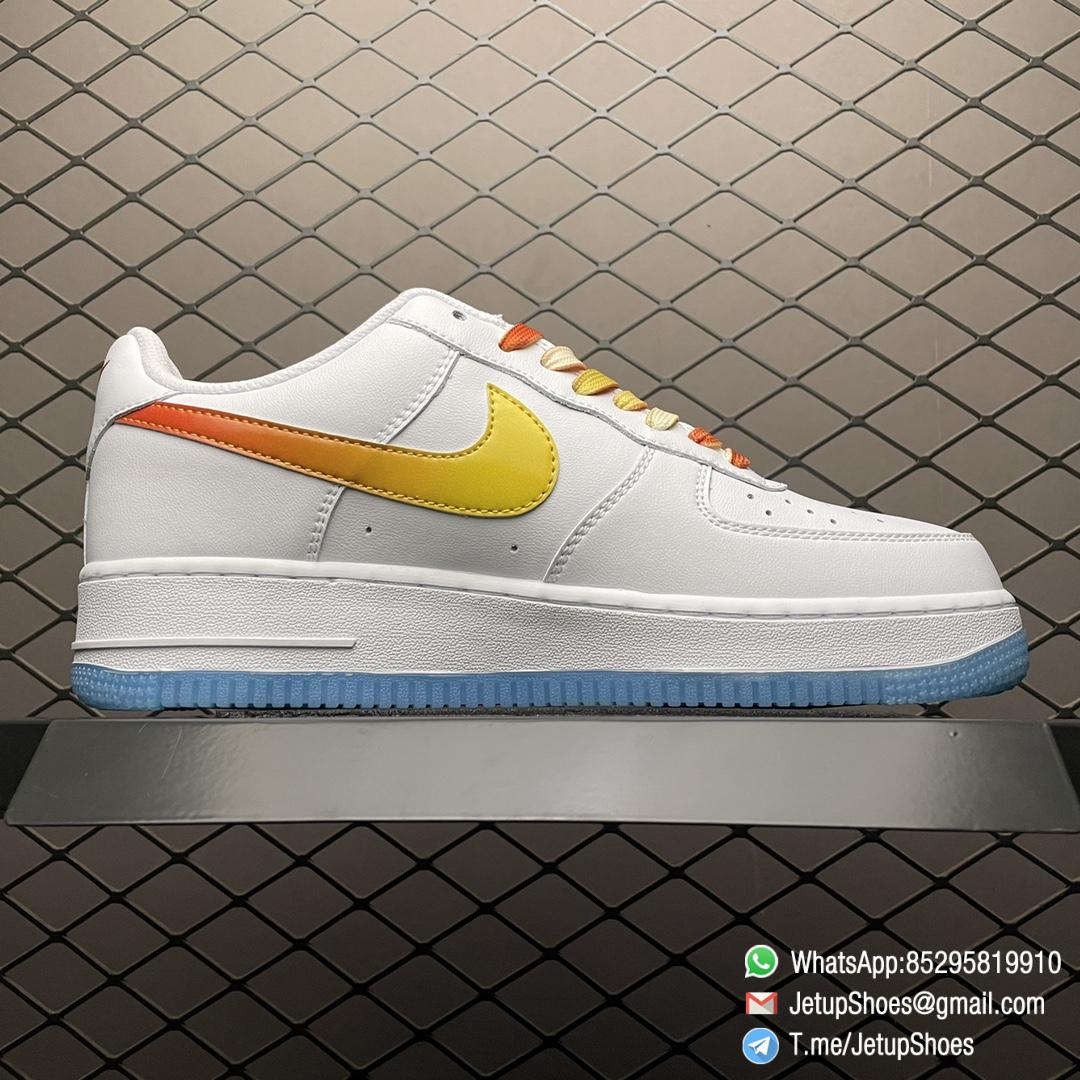 Best Rep Nike Air Force 107 Low Orange Yellow Gradient Swoosh SKU NJ5696 789 RepSnkrs 2