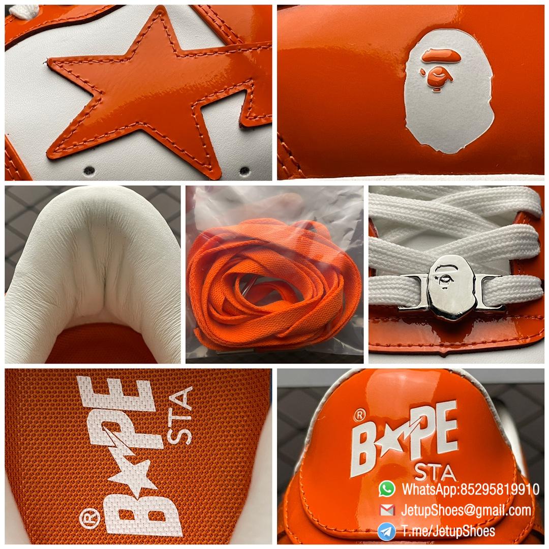 Best Replica Bape Sneakers Sk8 Sta Low Orange SKU 1H70191001 Top Clone Rep SNKRS 9