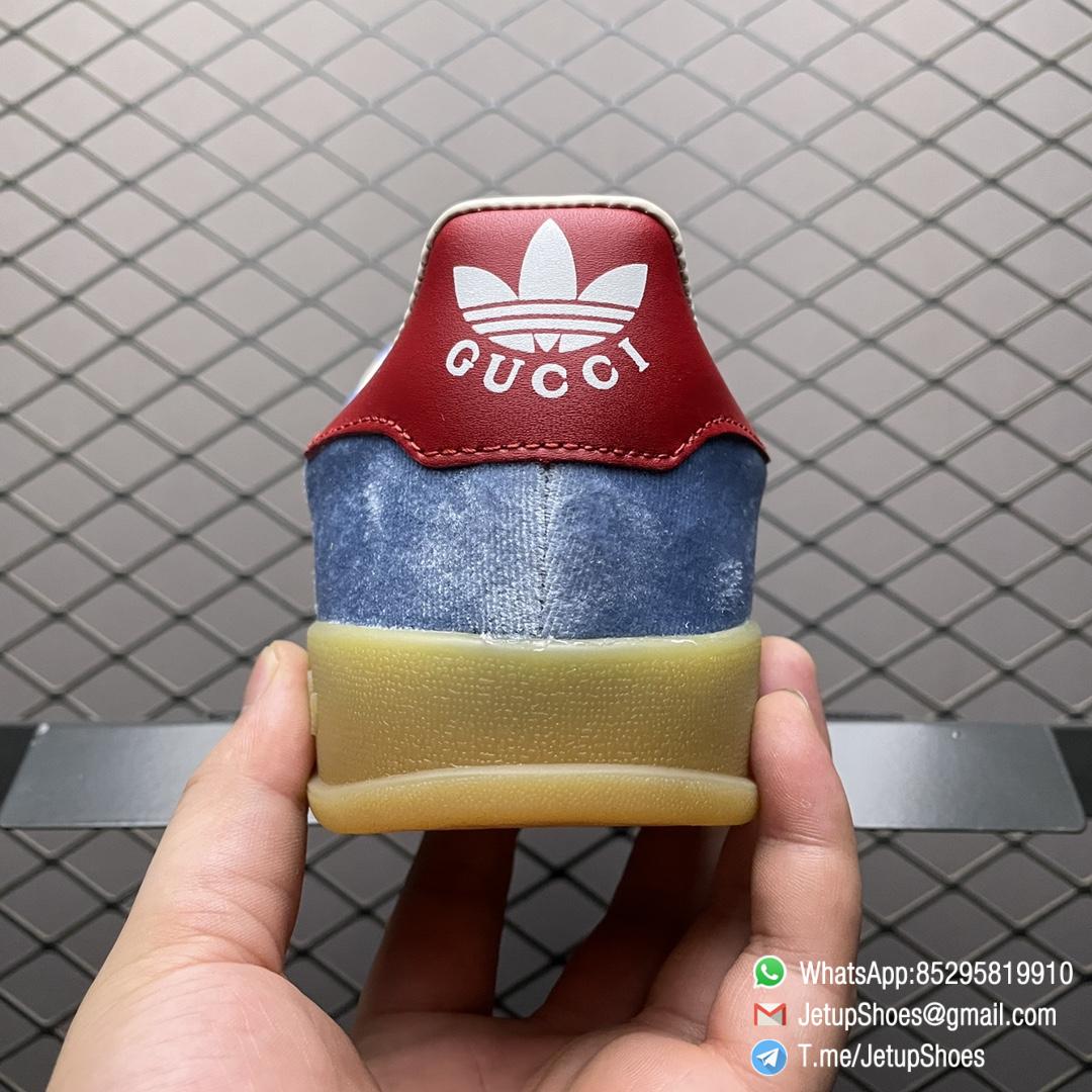 RepSneakers adidas x Gucci mens Gazelle Sneaker Light Blue Suede Trim Top RepSnkrs 04