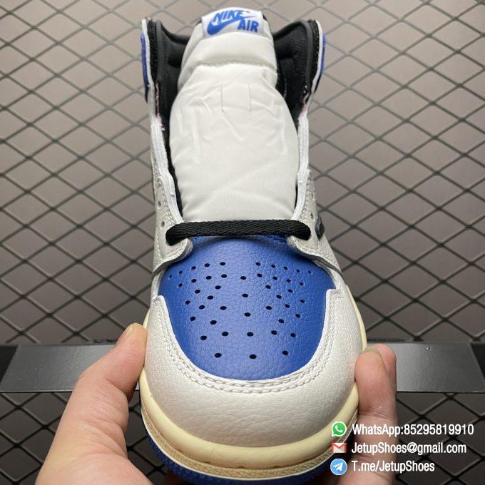 RepSneakers 2021 Fragment Design x Travis Scott x Air Jordan 1 Retro High Military Blue SNKRS 03