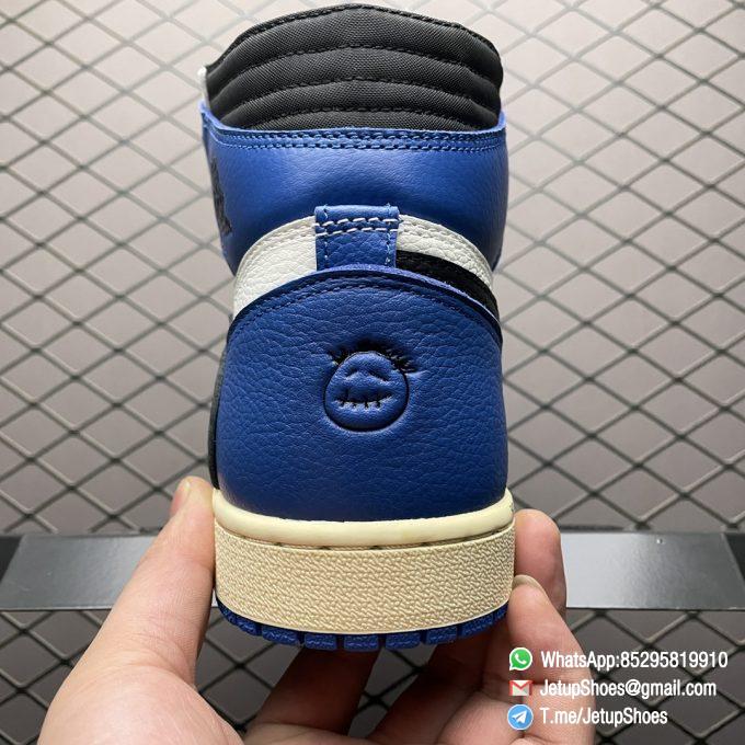 RepSneakers 2021 Fragment Design x Travis Scott x Air Jordan 1 Retro High Military Blue SNKRS 04