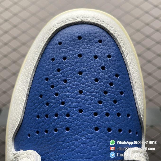 RepSneakers 2021 Fragment Design x Travis Scott x Air Jordan 1 Retro High Military Blue SNKRS 07