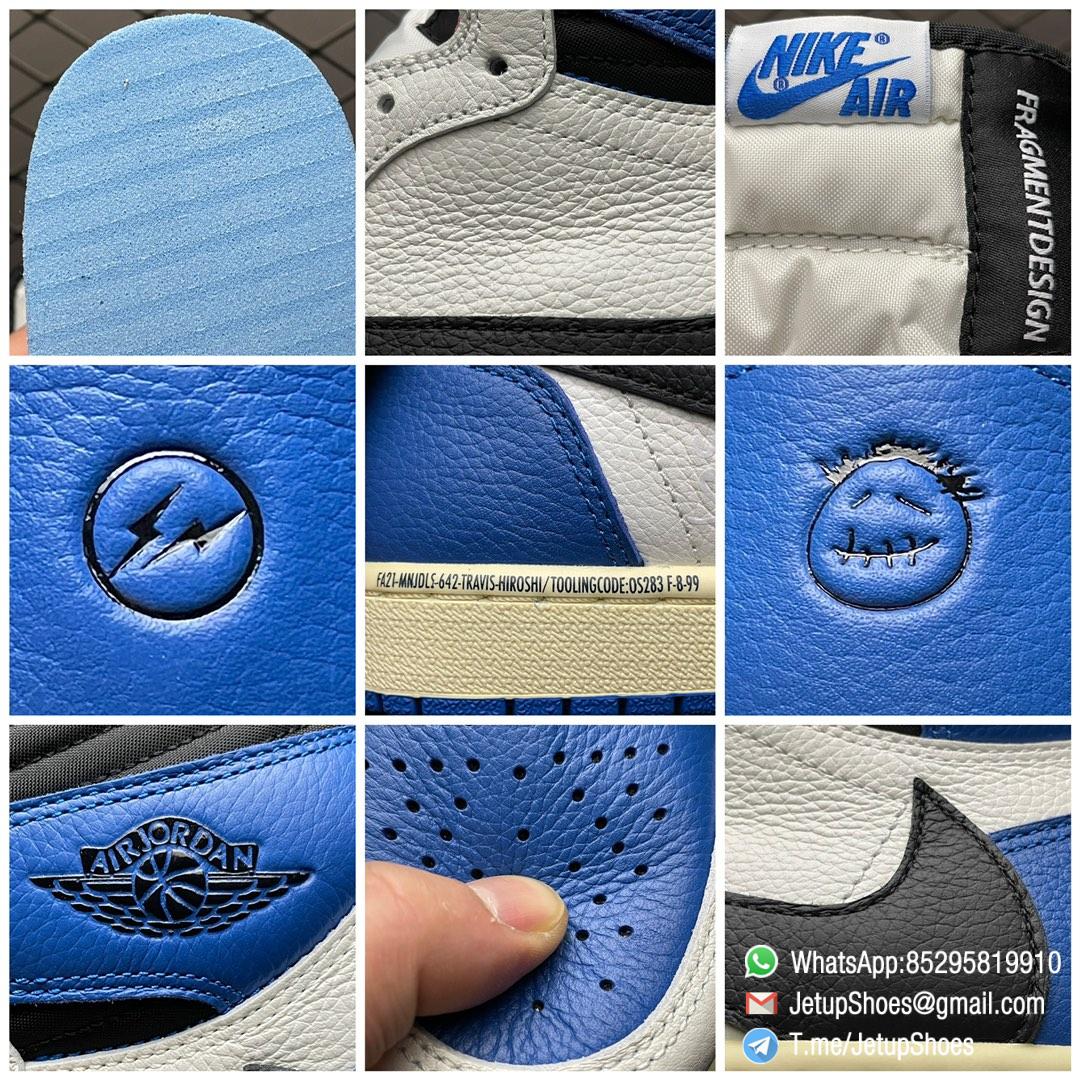RepSneakers 2021 Fragment Design x Travis Scott x Air Jordan 1 Retro High Military Blue SNKRS 09