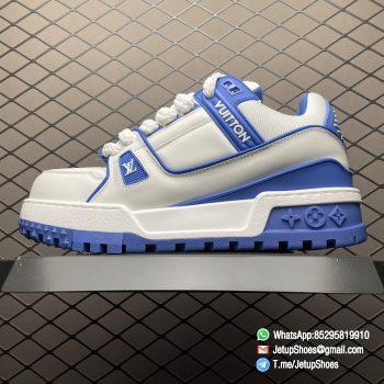 RepSneakers LV Trainer Maxi Sneakers Blue White Calf Leather Upper FashionReps Snkrs 01